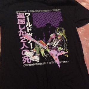 Anime black tee
